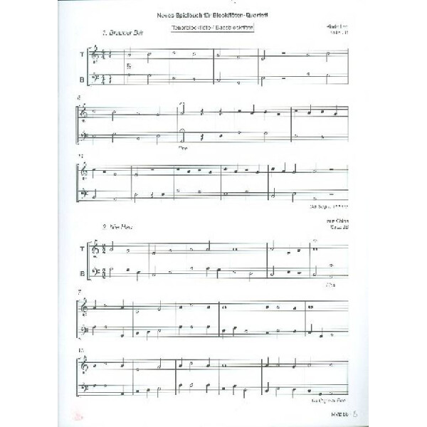 Neues Spielbuch für Blockflöten-Quartett