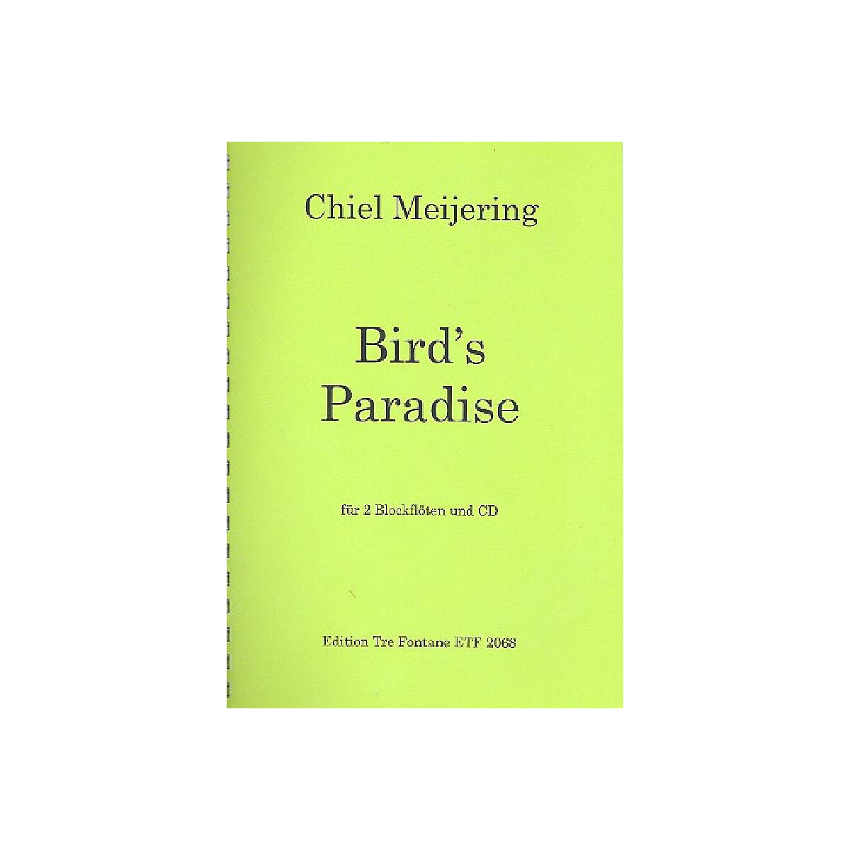 Birds Paradise (+CD) für 2 Blockflöten