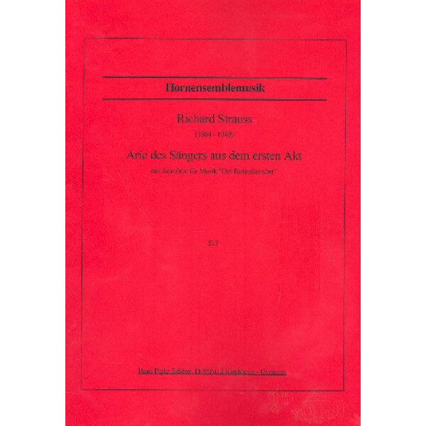 Arie des Sängers aus dem ersten Akt