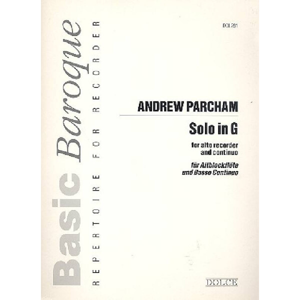 Solo-G-Dur für Altblockflöte und Bc