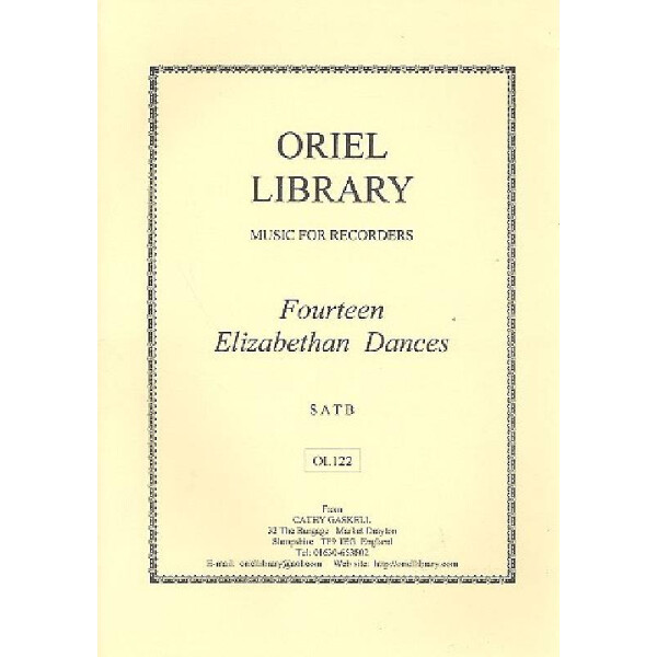 14 Elizabethan Dances . for 4 recorders
