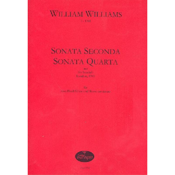 2 Sonaten für 2 Blockflöten und Bc