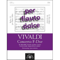 Konzert F-Dur RV442 für Altblockflöte,