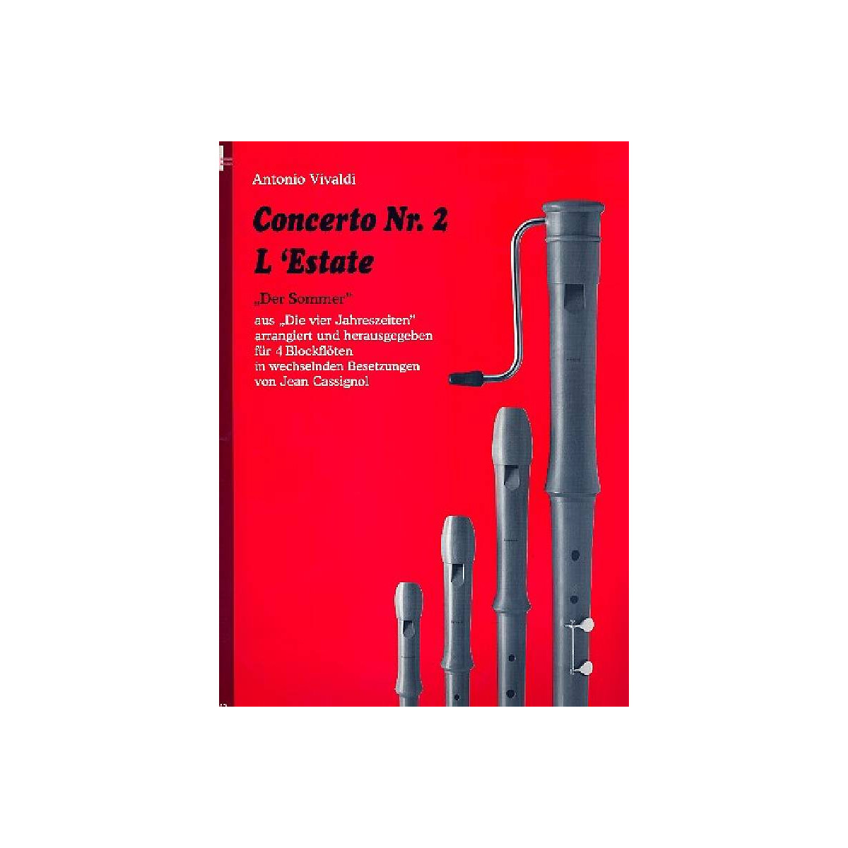 Konzert Nr. 2 Der Sommer für 4 Blockflöten