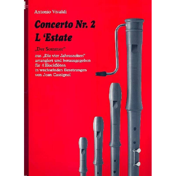 Konzert Nr. 2 Der Sommer für 4 Blockflöten