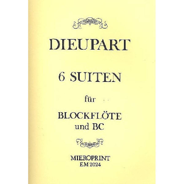 6 Suiten für Blockflöte und Bc
