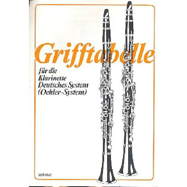 Grifftabelle für Klarinette