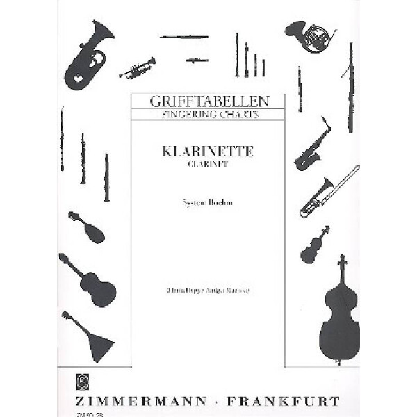 Grifftabelle für Klarinette