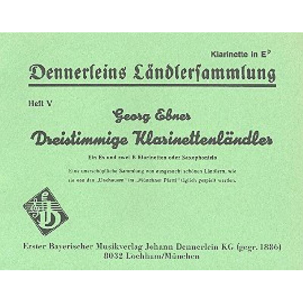 Dreistimmige Klarinettenländler Band 5