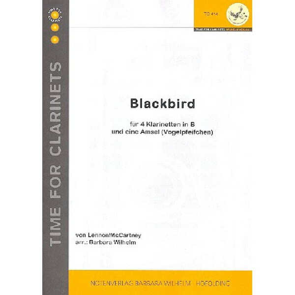 Blackbird für 4 Klarinetten