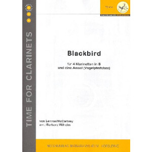 Blackbird für 4 Klarinetten