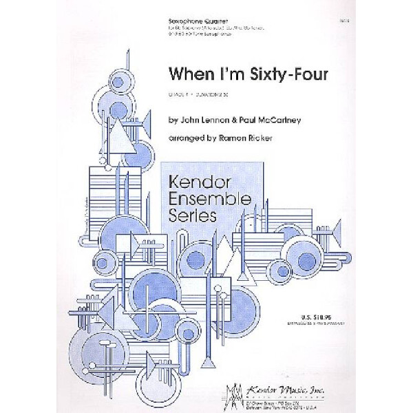 When Im sixty-four for 4 saxophones