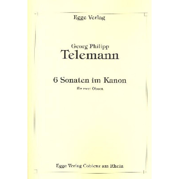 6 Sonaten im Kanon für 2 Oboen