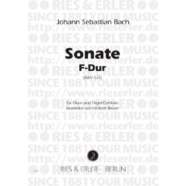 Sonate F-Dur nach BWV525