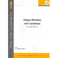 Happy Birthday  and Variations für 4 Klarinetten