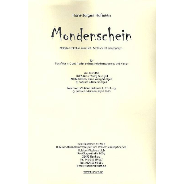 Mondenschein für Blockflöte