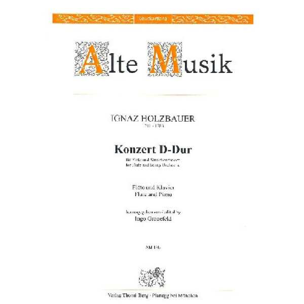 Konzert D-Dur für Flöte und Streichorchester
