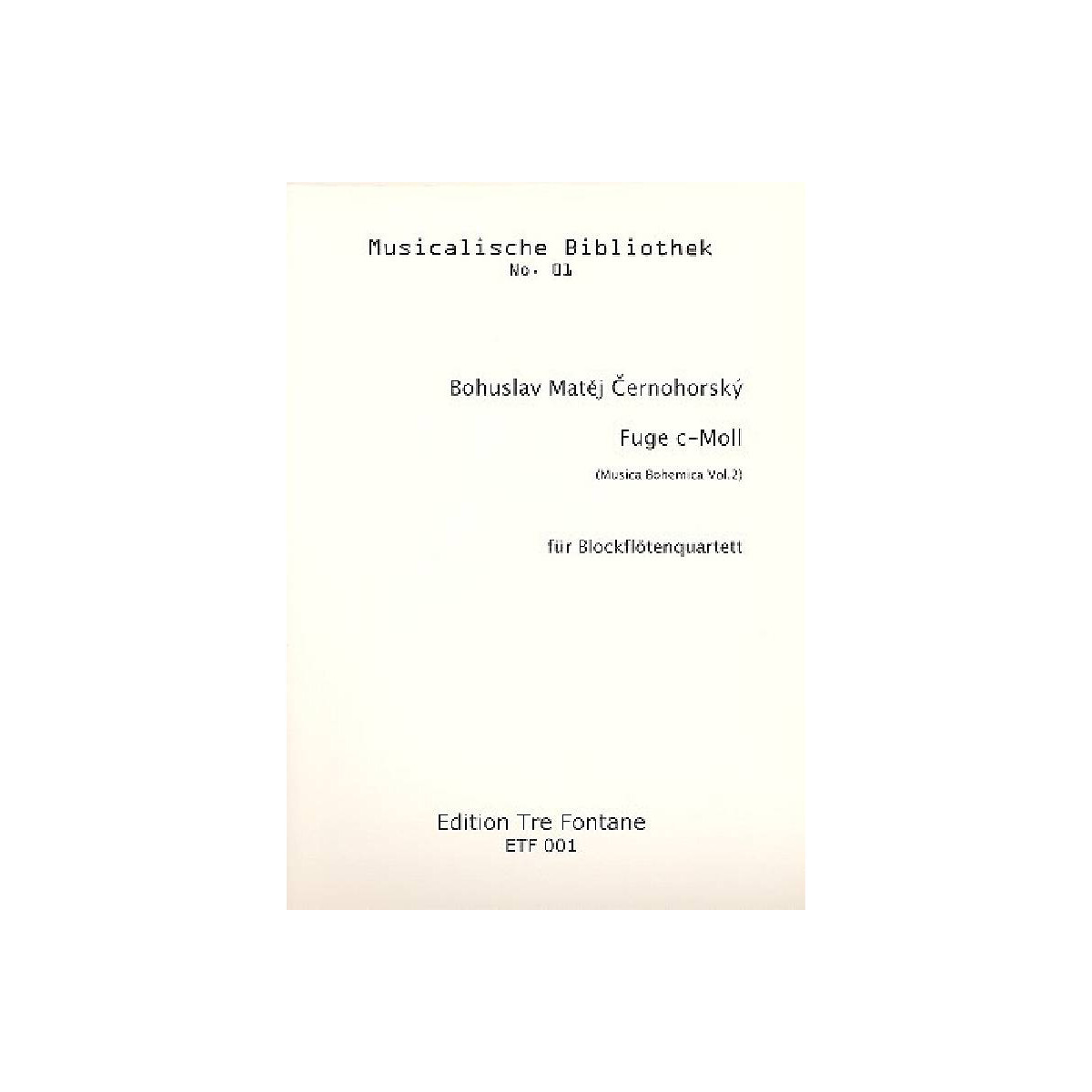 Fuge c-Moll für 4 Blockflöten box