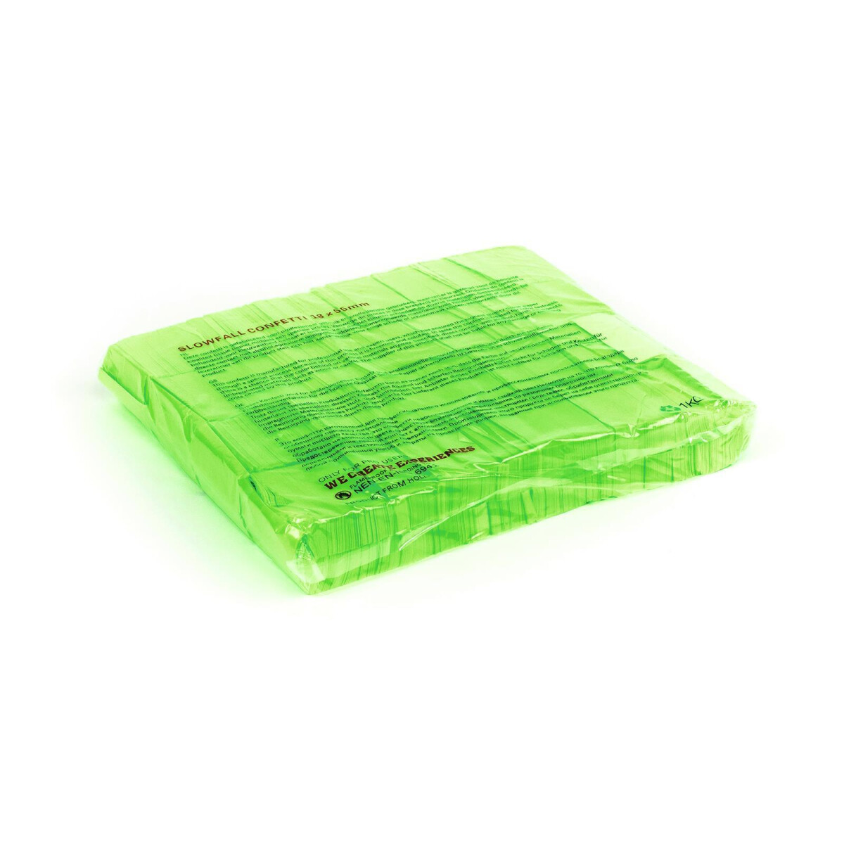 TCM Fx Slowfall confetti rectangular 55x18mm, neon green, UV