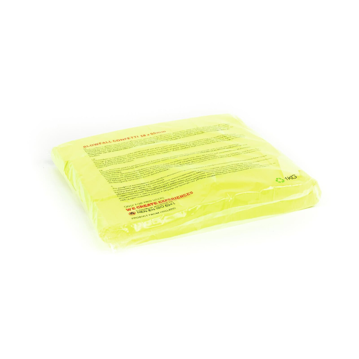 TCM Fx Slowfall confetti rectangular 55x18mm, neon yellow, U