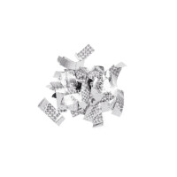 TCM Fx Metallic confetti rectangular 55x18mm, silver, laser effect, 1kg