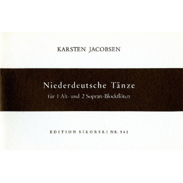 Niederdeutsche Tänze für 3 Blockflöten (SSA)