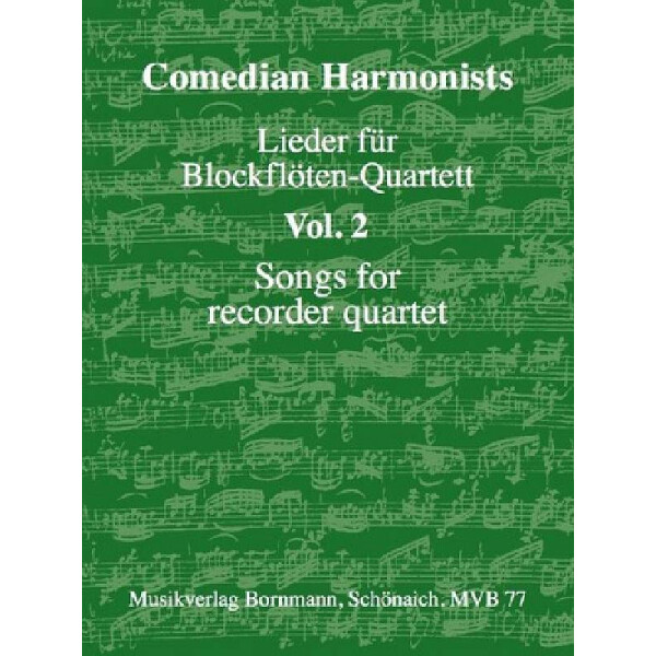Lieder für Blockflötenquartett (AATB) Band 2