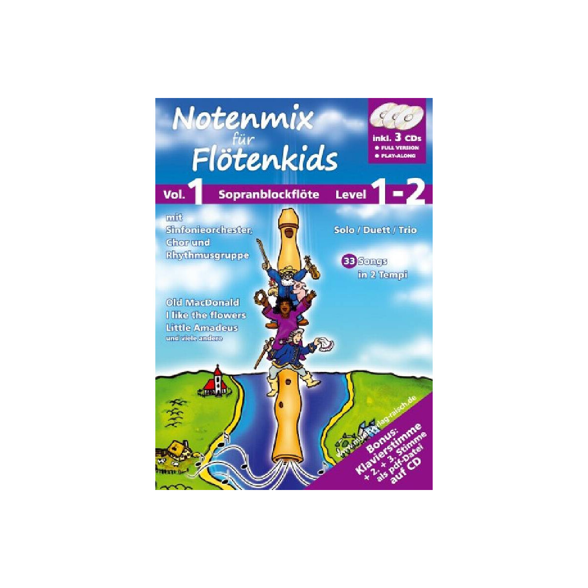 Notenmix für Flötenkids (+2 CD box