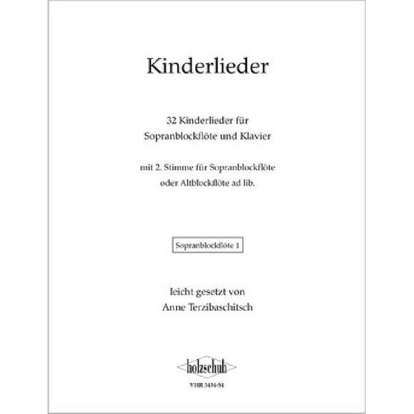 Kinderlieder für Sopranblockflöte