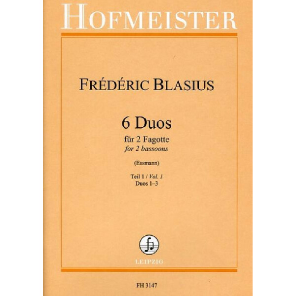 6 Duos Band 1 (Nr.1-3) für 2 Fagotte