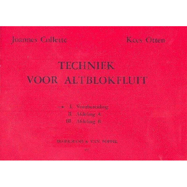 Techniek voor altblokfluit vol.1