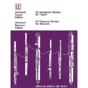 30 klassische Studien f&uuml;r Fagott