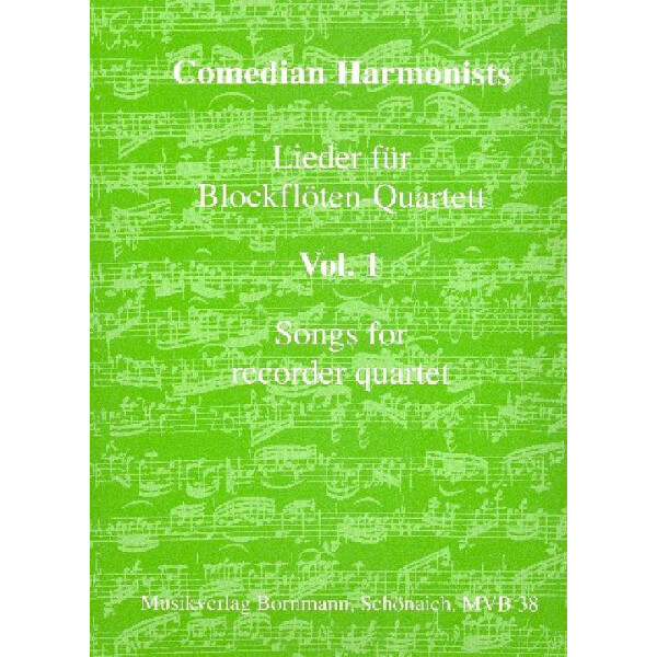Lieder für Blockflötenquarett vol.1