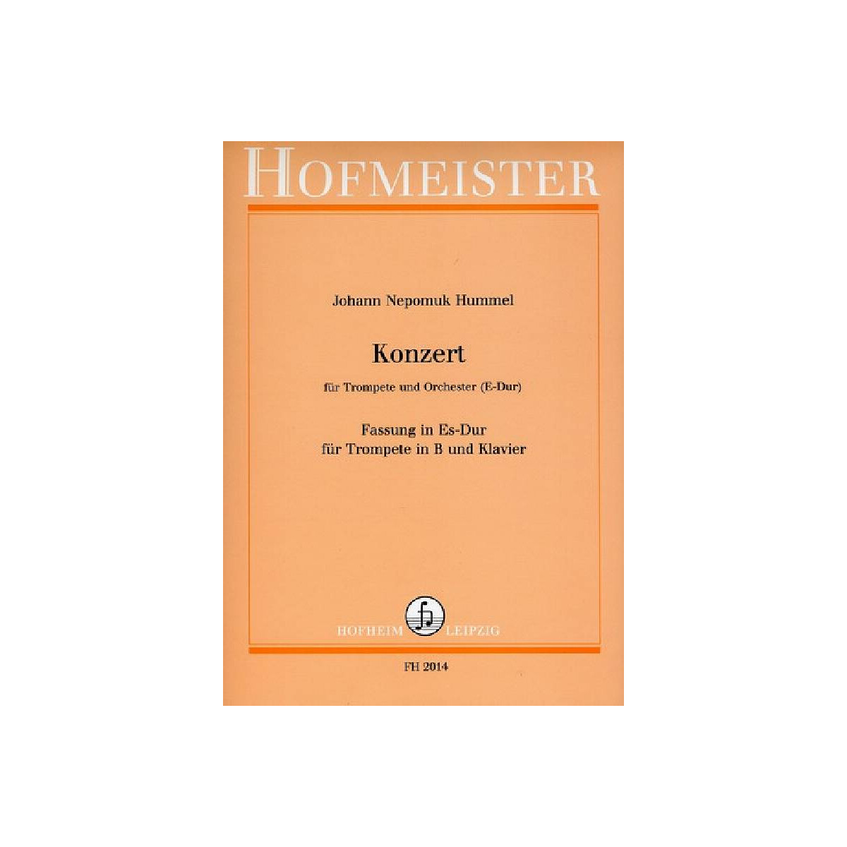 Konzert E-Dur f&uuml;r Trompete und Orchester .
