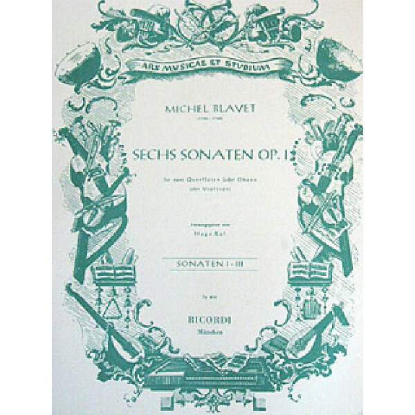6 Sonaten Band 1 (Nr.1-3) für 2 Flöten