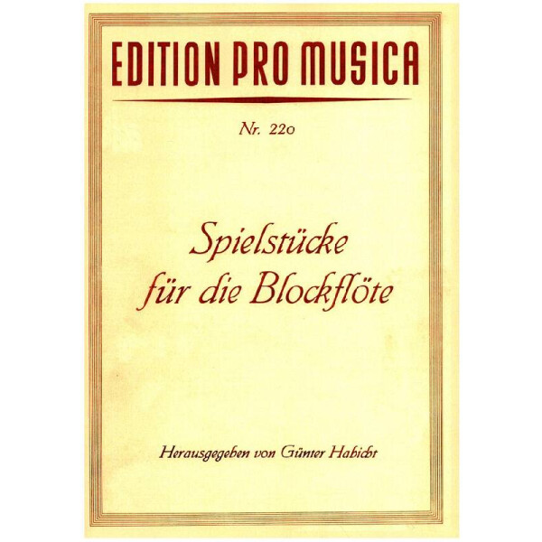 Spielstücke für die Blockflöte