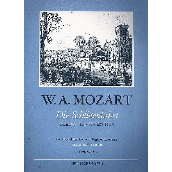 Die Schlittenfahrt für Blockflötenchor