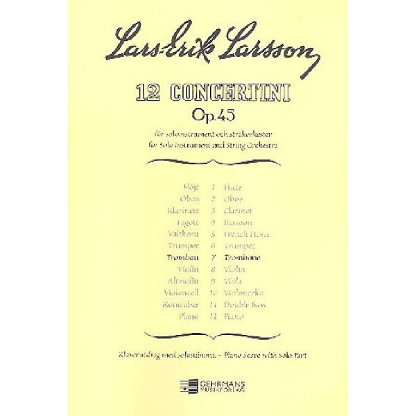 Concertino op.45,7 for trombone and string orchestra