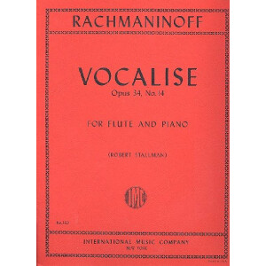Vocalise op.34,14 for flute and piano