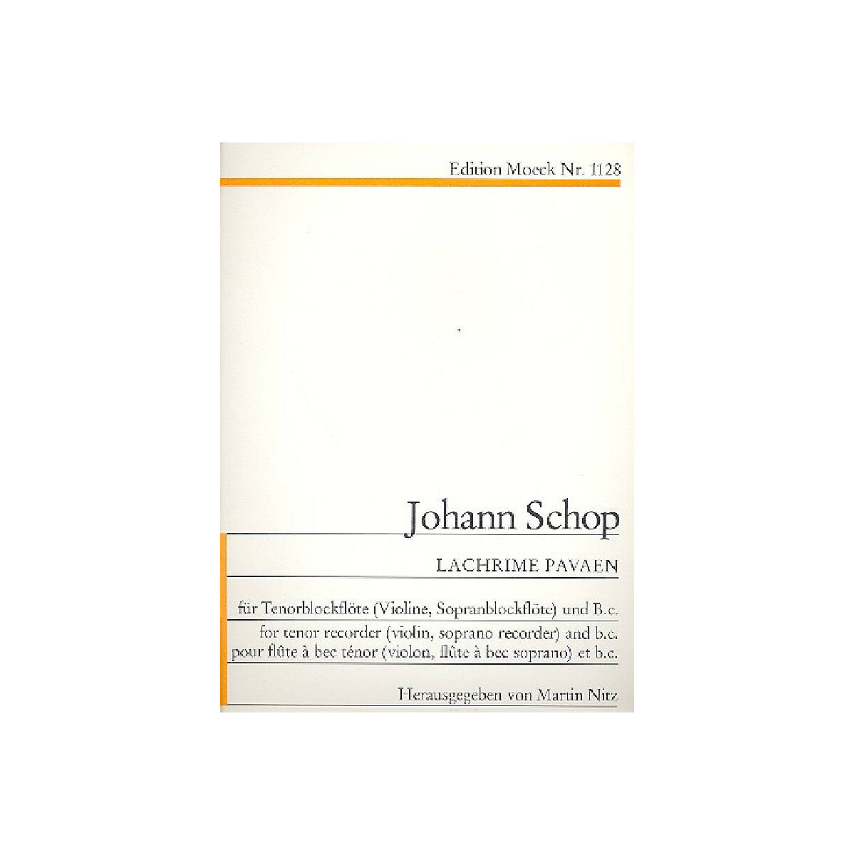 Lachrime pavaen für Tenorblockflöte
