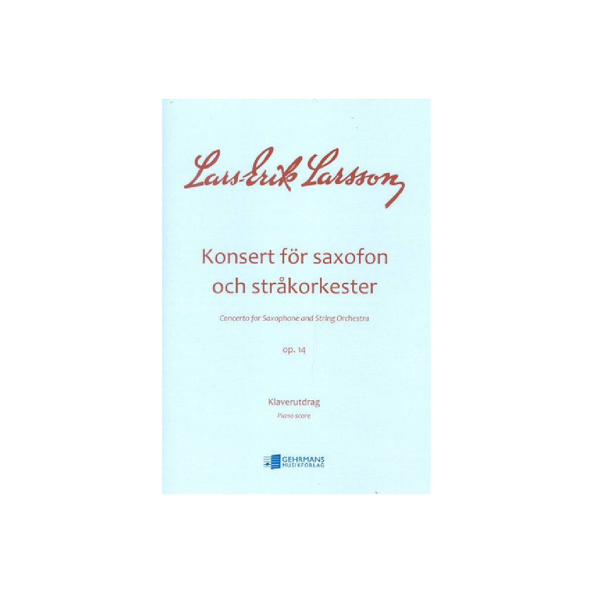 Concerto op.14 for alto saxophone and string orchestra