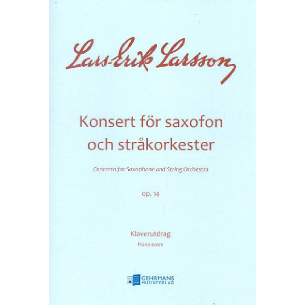 Concerto op.14 for alto saxophone and string orchestra