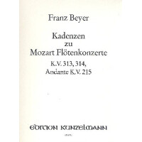 Kadenzen zu Mozart Flötenkonzerten KV313, KV314, Andante KV215