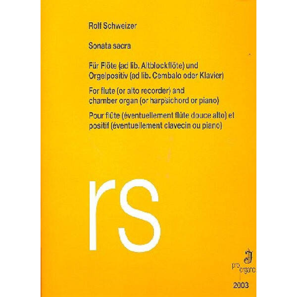 Sonata sacra für Flöte ( ad lib
