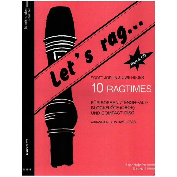 Lets rag (+CD) für Blockflöte (SAT, Oboe)
