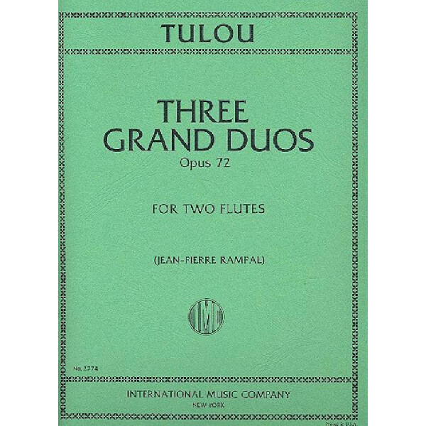3 grand duos op.72 for 2 flutes