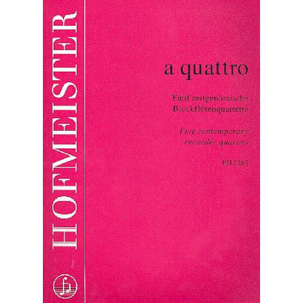 A quattro für 4 Blockflöten (SATB)