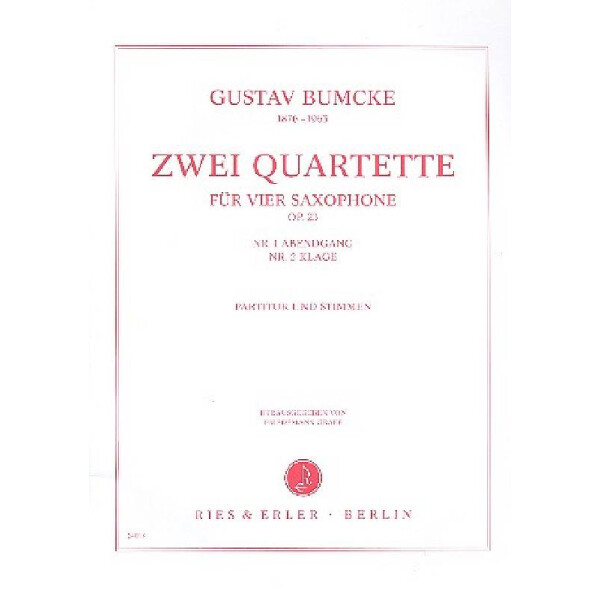 2 Quartette op.23 für 4 Saxophone