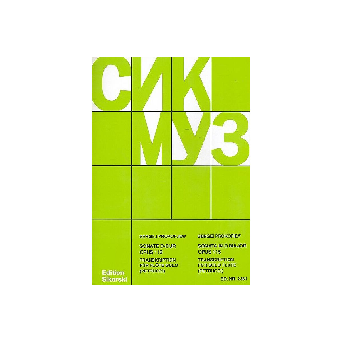 Sonate D-Dur Transkription box