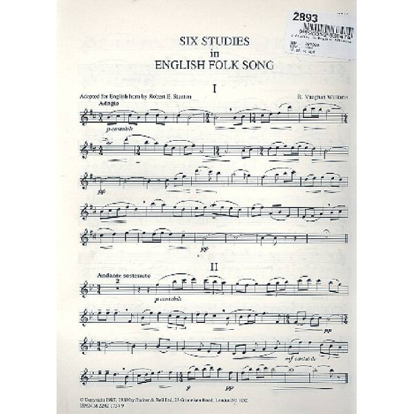 6 Studies in English Folksong